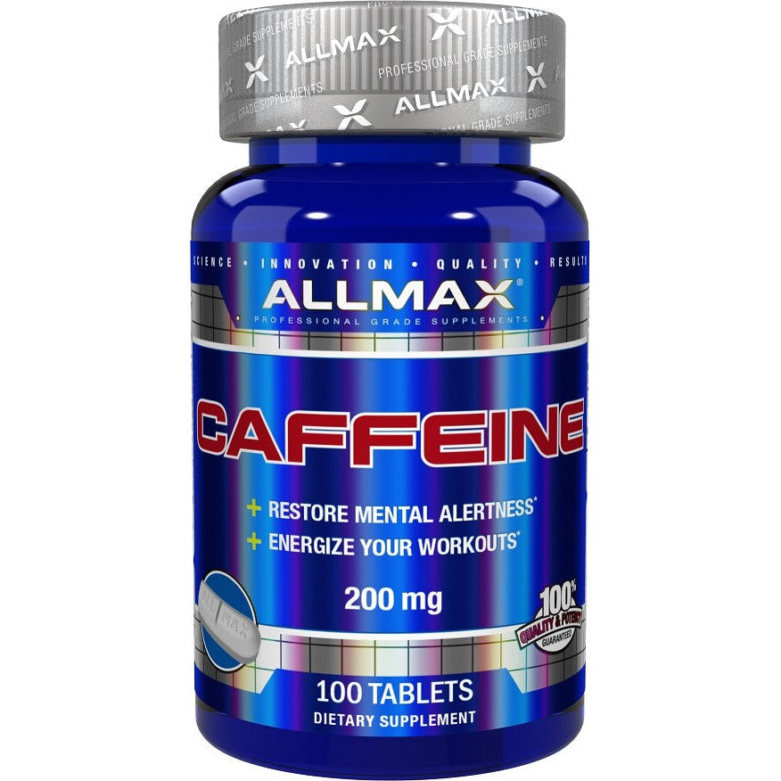 AllMax Nutrition Caffeine, 200mg - 100 tablets