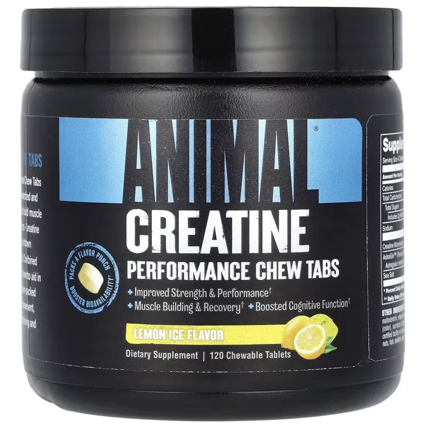 Animal Animal Creatine Chews, Lemon Ice (EAN 039442005182) - 120 chewable tablets
