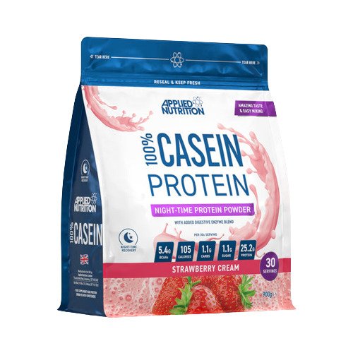 Applied Nutrition 100% Casein Protein, Strawberry Cream - 900g