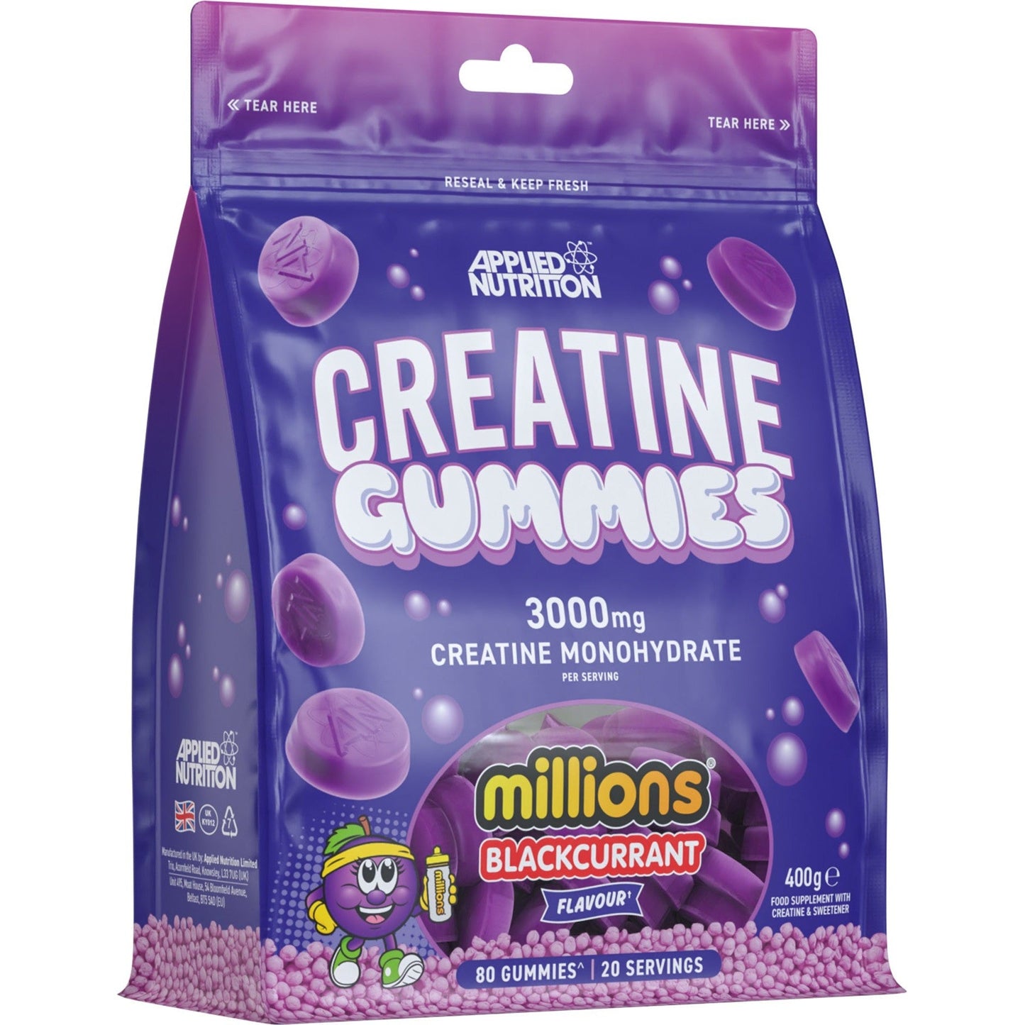 Applied Nutrition Creatine Gummies, Millions Blackcurrant - 80 gummies
