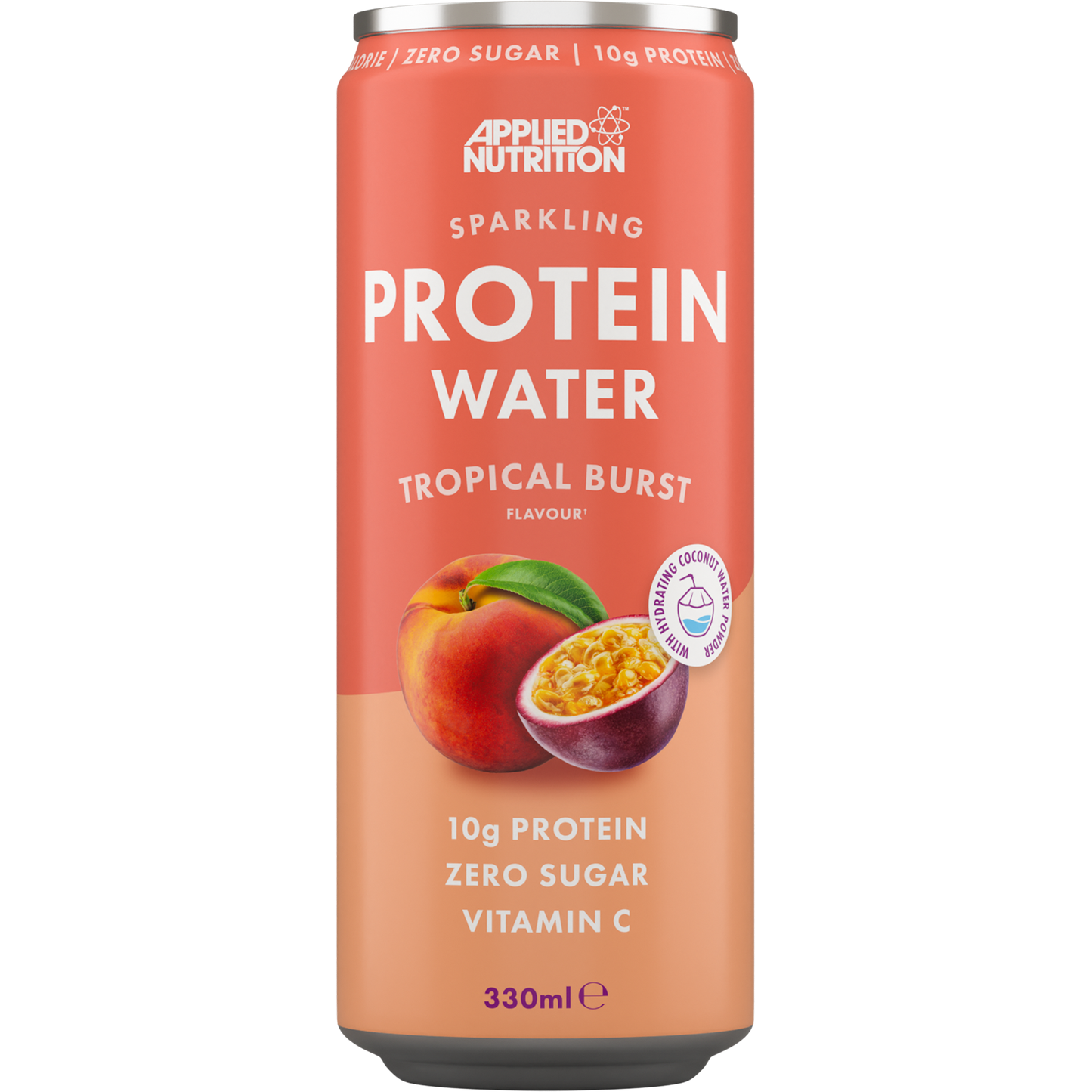 Applied Nutrition Sparkling Protein Water, Tropical Burst - 12 x 330 ml.