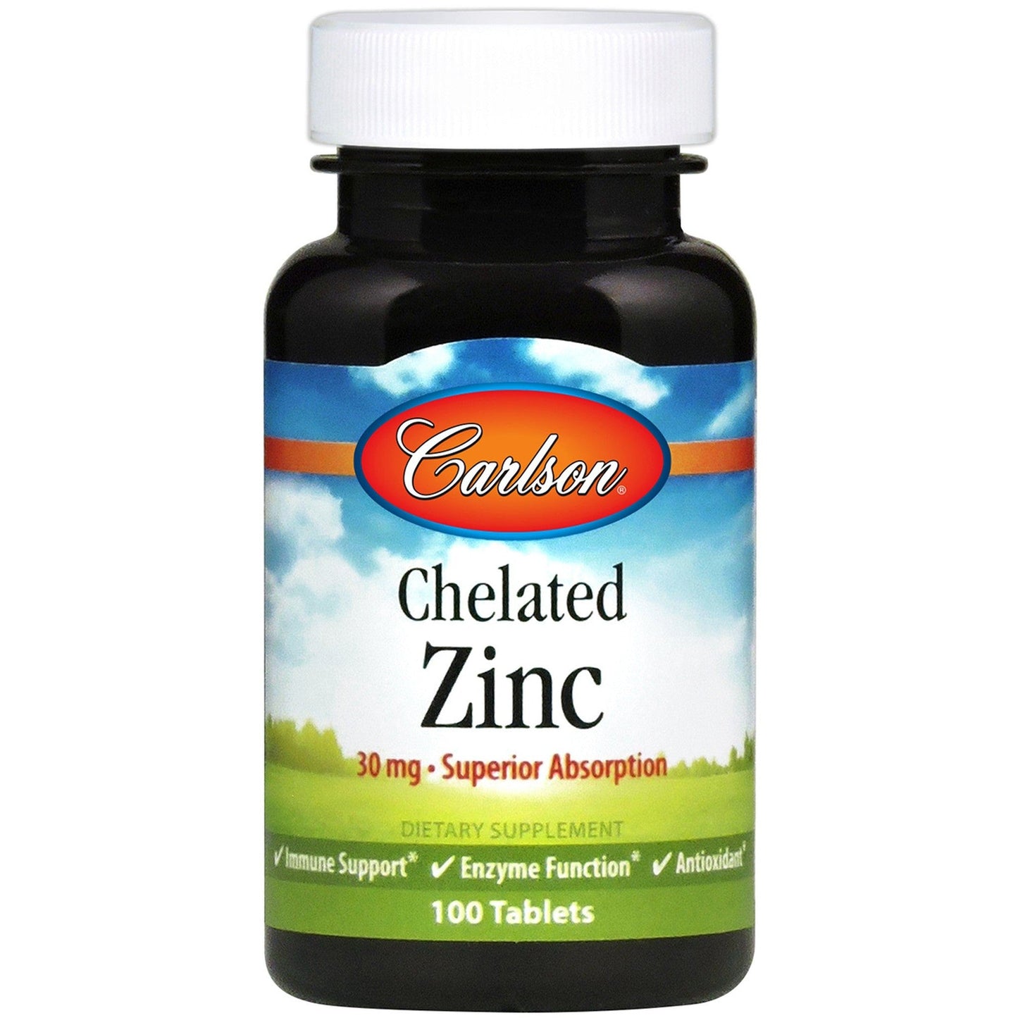 Carlson Labs Chelated Zinc, 30mg - 100 tablets