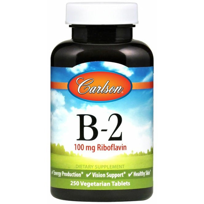 Carlson Labs Vitamin B-2, 100mg - 100 vegetarian tablets