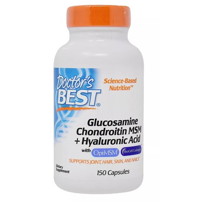 Doctor's Best Glucosamine Chondroitin MSM + Hyaluronic Acid - 150 caps