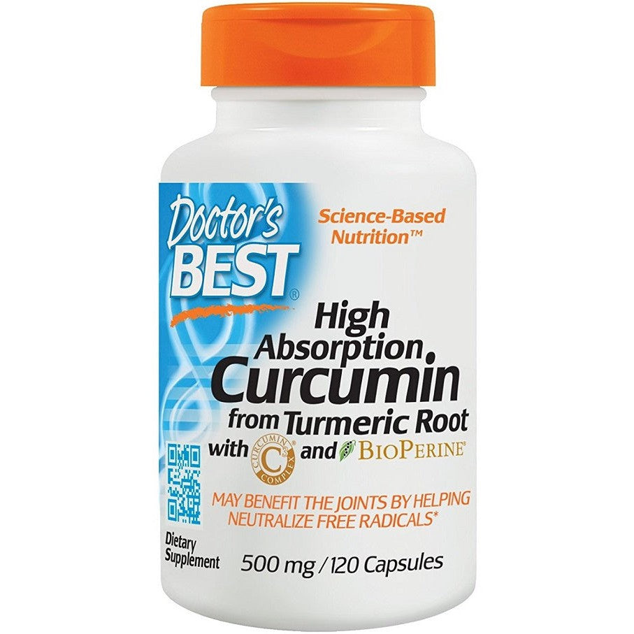 Doctor's Best High Absorption Curcumin From Turmeric Root with C3 Complex & BioPerine, 500mg - 120 caps