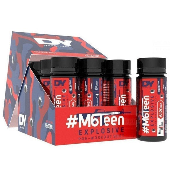 Dorian Yates #M6Teen Explosive Pre-Workout Shot, Peach - 12 x 60ml.