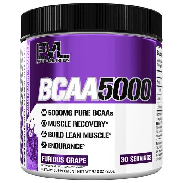 EVLution Nutrition BCAA 5000, Furious Grape - 258g