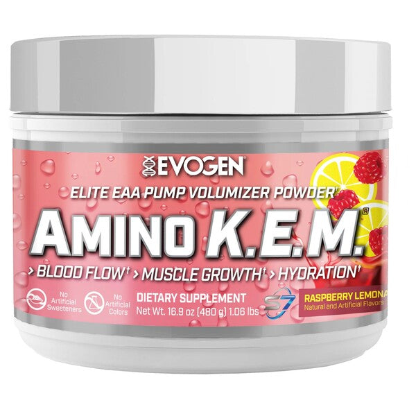 Evogen Amino K.E.M. EAA, Raspberry Lemonade - 480g