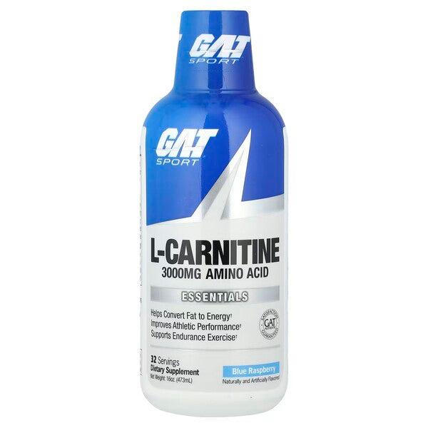 GAT L-Carnitine 3000 Liquid, Blue Raspberry - 473 ml.