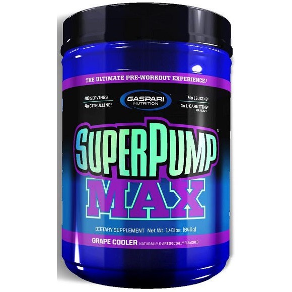 Gaspari Nutrition SuperPump MAX, Grape Cooler - 640g