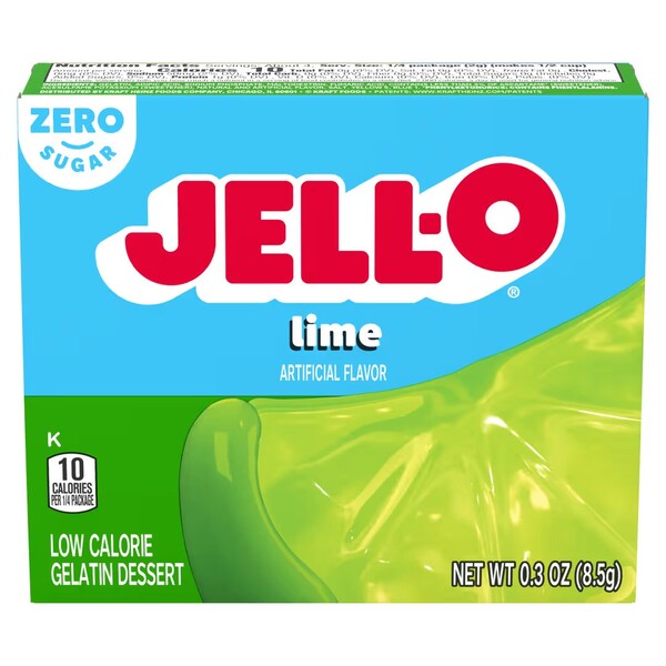 Jell-O Gelatin Dessert Sugar Free, Lime - 8.5g