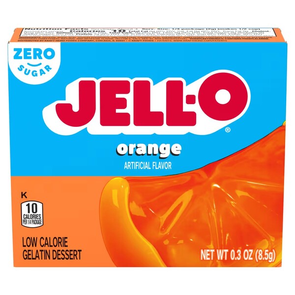 Jell-O Gelatin Dessert Sugar Free, Orange - 8.5g