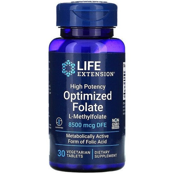 Life Extension High Potency Optimized Folate - 30 vegetarian tabs