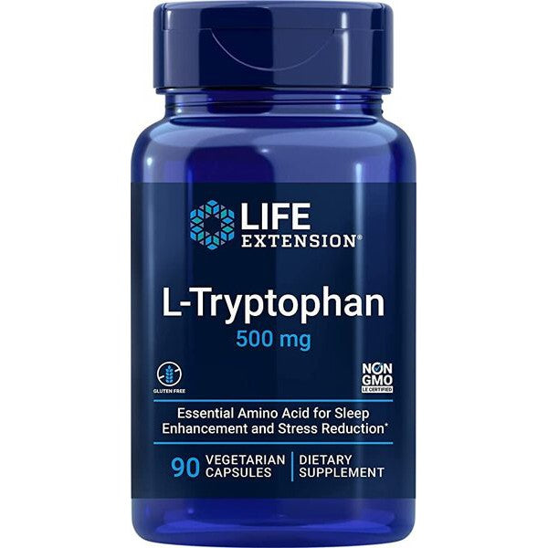 Life Extension L-Tryptophan, 500mg - 90 vcaps