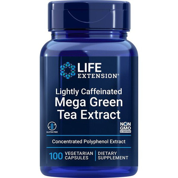 Life Extension Lightly Caffeinated Mega Green Tea Extract - 100 vcaps