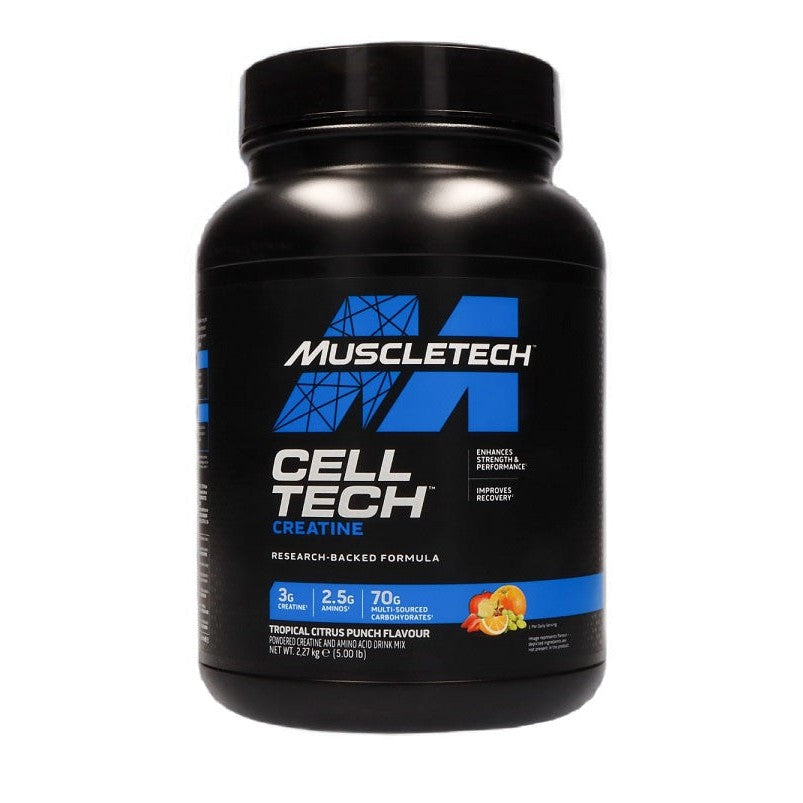 MuscleTech Cell-Tech Creatine, Tropical Citrus Punch (New Formula) - 2270g