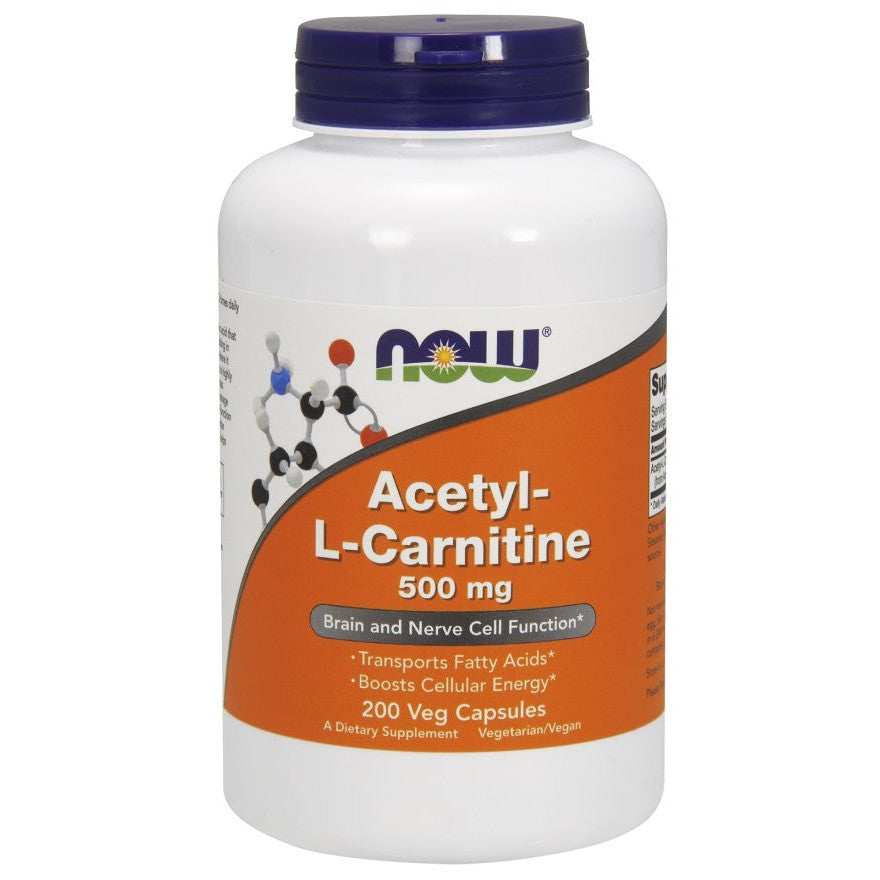 NOW Foods Acetyl-L-Carnitine, 500mg - 200 vcaps