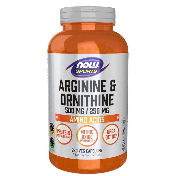 NOW Foods Arginine & Ornithine - 250 vcaps