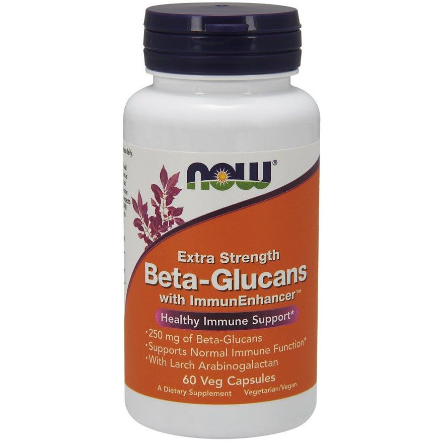 NOW Foods Beta-Glucans with ImmunEnhancer, Extra Strength - 60 vcaps