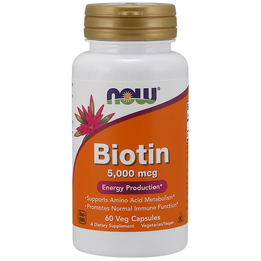 NOW Foods Biotin, 5000mcg - 60 vcaps
