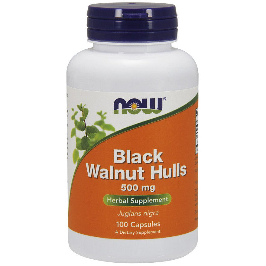 NOW Foods Black Walnut Hulls, 500mg - 100 caps