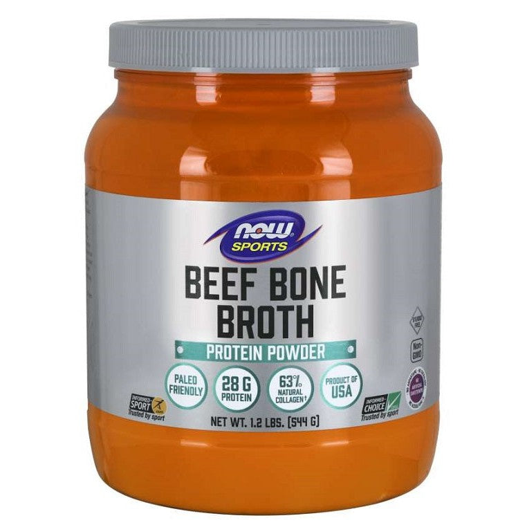 NOW Foods Bone Broth, Beef Powder - 544g