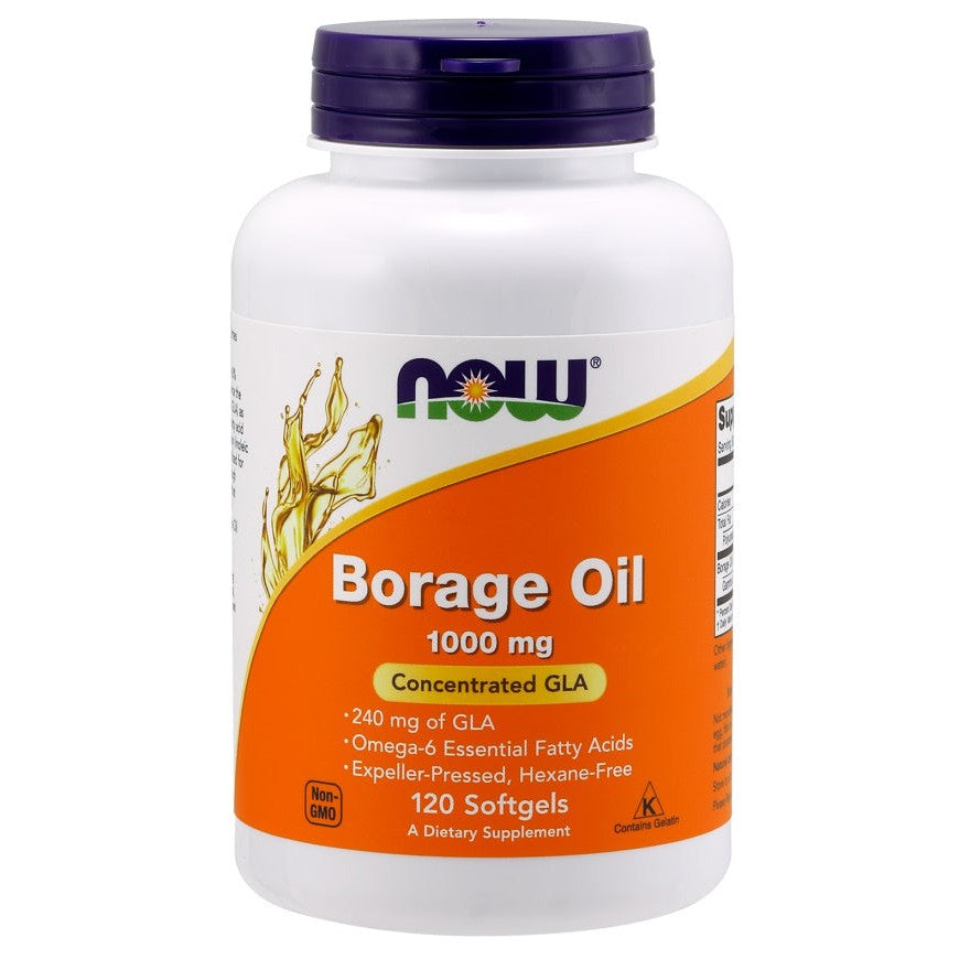 NOW Foods Borage Oil, 1000mg - 120 softgels