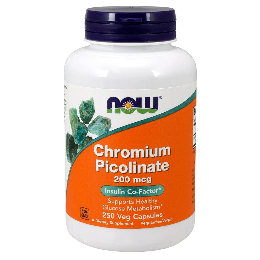 NOW Foods Chromium Picolinate, 200mcg - 250 vcaps