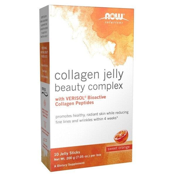 NOW Foods Collagen Jelly Beauty Complex, Sweet Orange - 10 jelly sticks