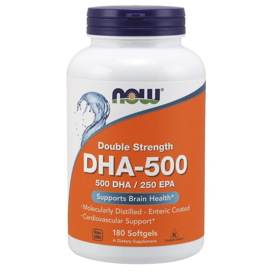 NOW Foods DHA-500, 500 DHA / 250 EPA - 180 softgels