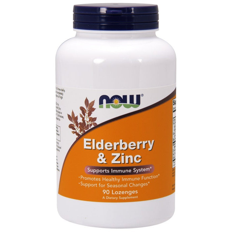 NOW Foods Elderberry & Zinc - 90 lozenges