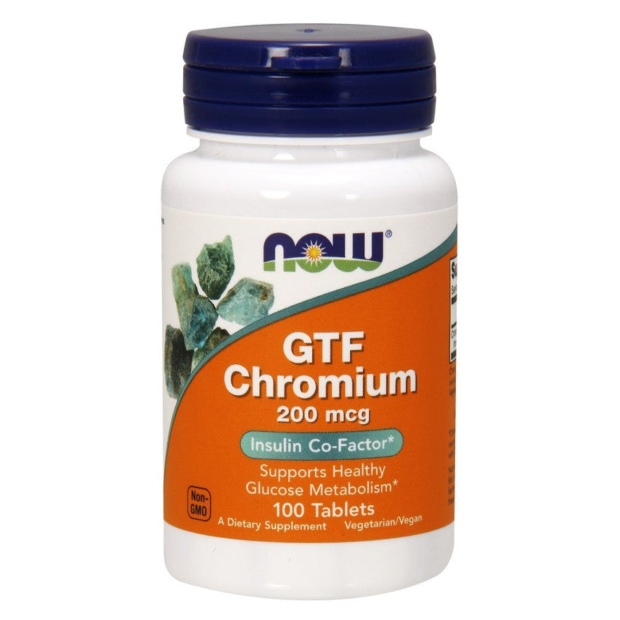 NOW Foods GTF Chromium, 200mcg - 100 tablets