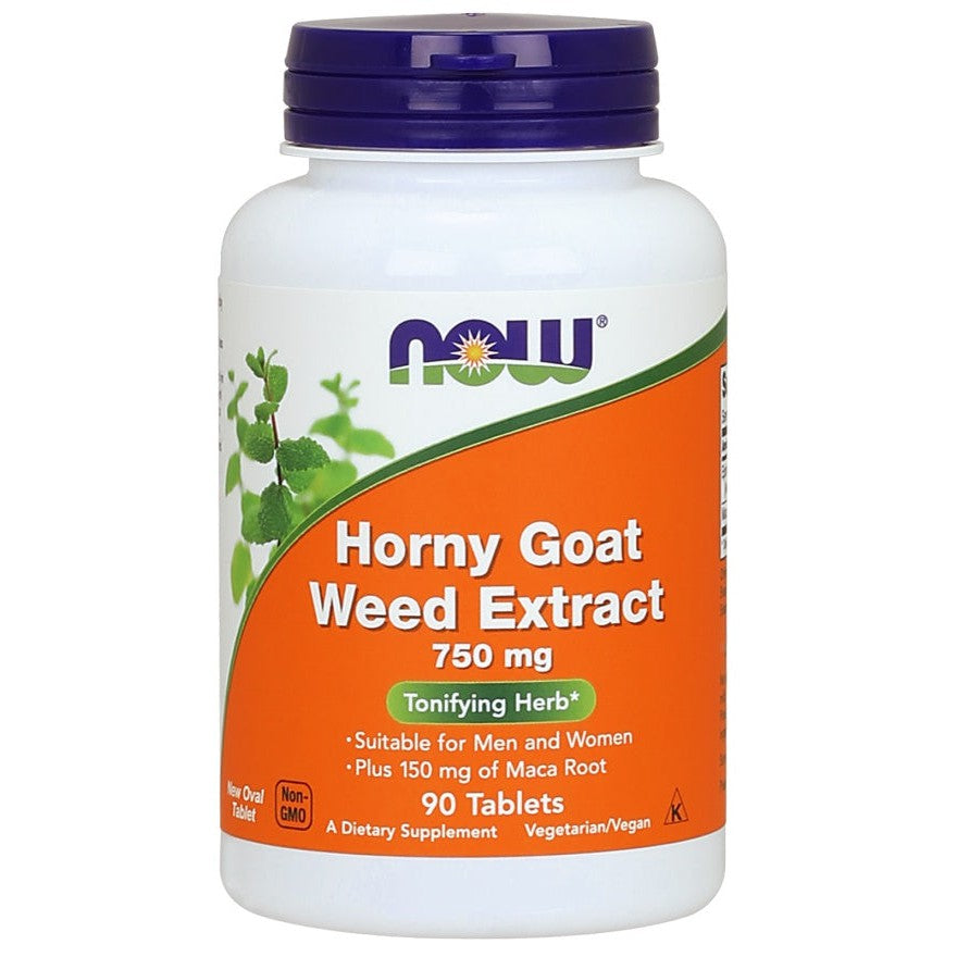 NOW Foods Horny Goat Weed Extract, 750mg - 90 tablets