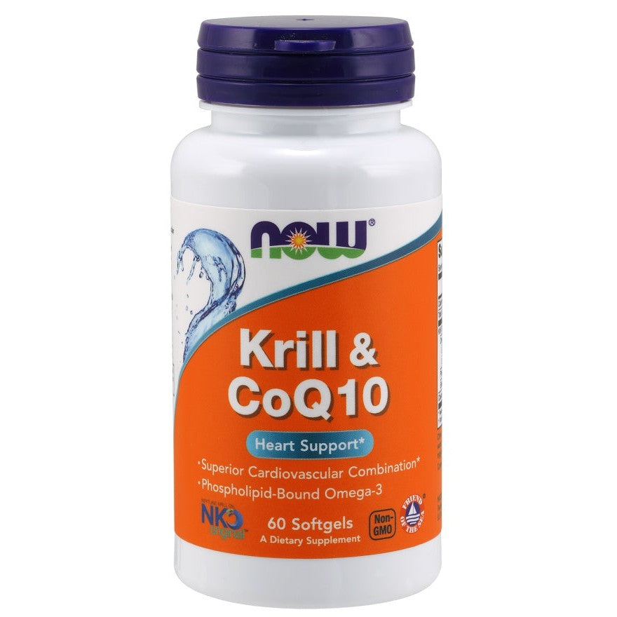 NOW Foods Krill & CoQ10 - 60 softgels