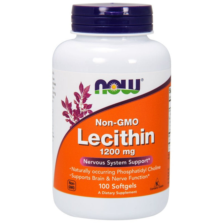 NOW Foods Lecithin, 1200mg Non-GMO - 100 softgels