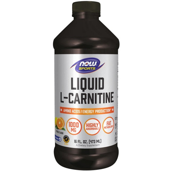 NOW Foods Liquid L-Carnitine, 1000mg Citrus - 473 ml.