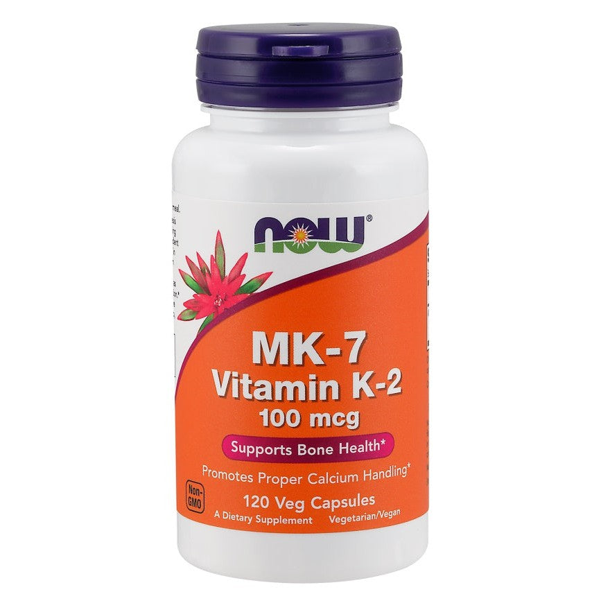 NOW Foods MK-7 Vitamin K-2, 100mcg - 120 vcaps