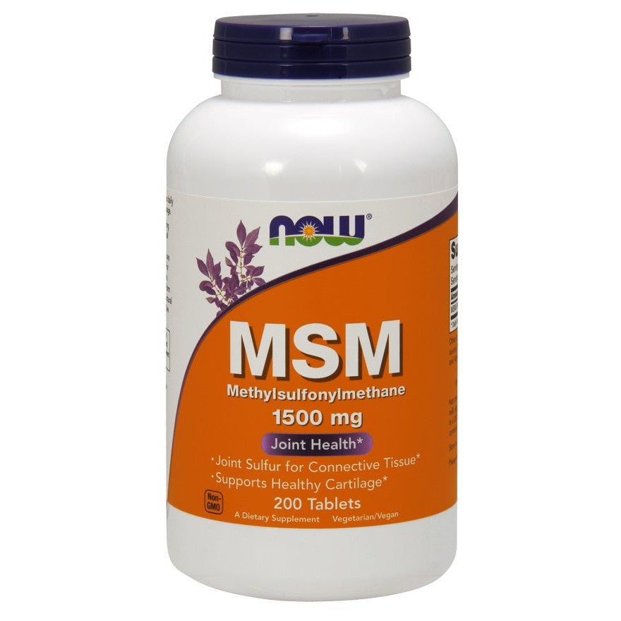 NOW Foods MSM Methylsulphonylmethane, 1500mg - 200 tabs