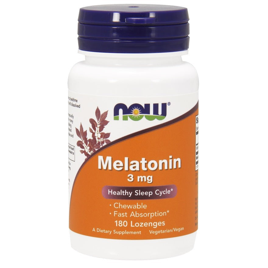 NOW Foods Melatonin Chewable, 3mg - 180 lozenges