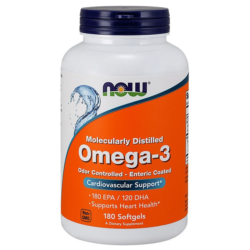 NOW Foods Omega-3 Enteric Coated - 180 softgels