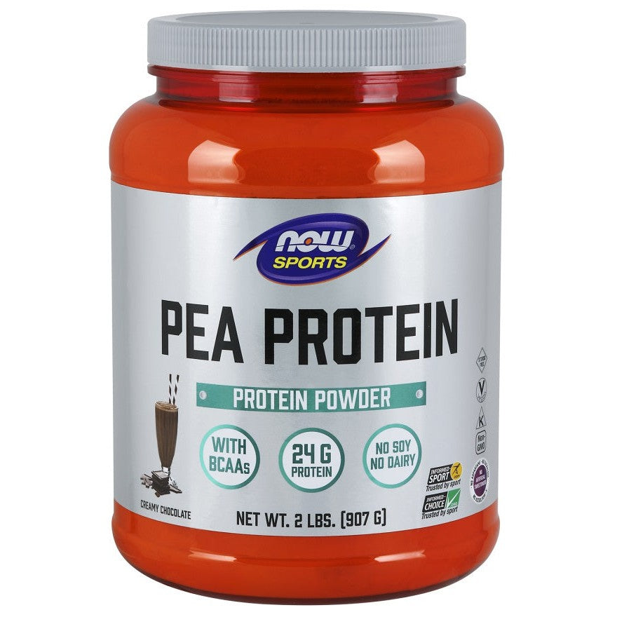 NOW Foods Pea Protein, Dutch Chocolate - 907g
