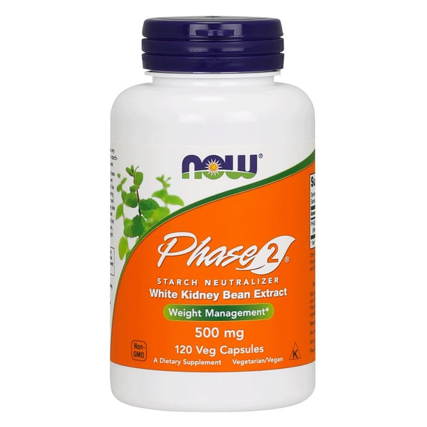 NOW Foods Phase 2 - White Kidney Bean Extract, 500mg - 120 vcaps