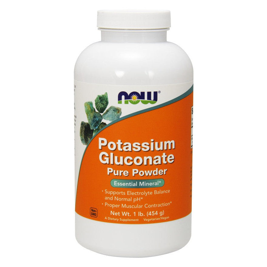 NOW Foods Potassium Gluconate, Pure Powder - 454g