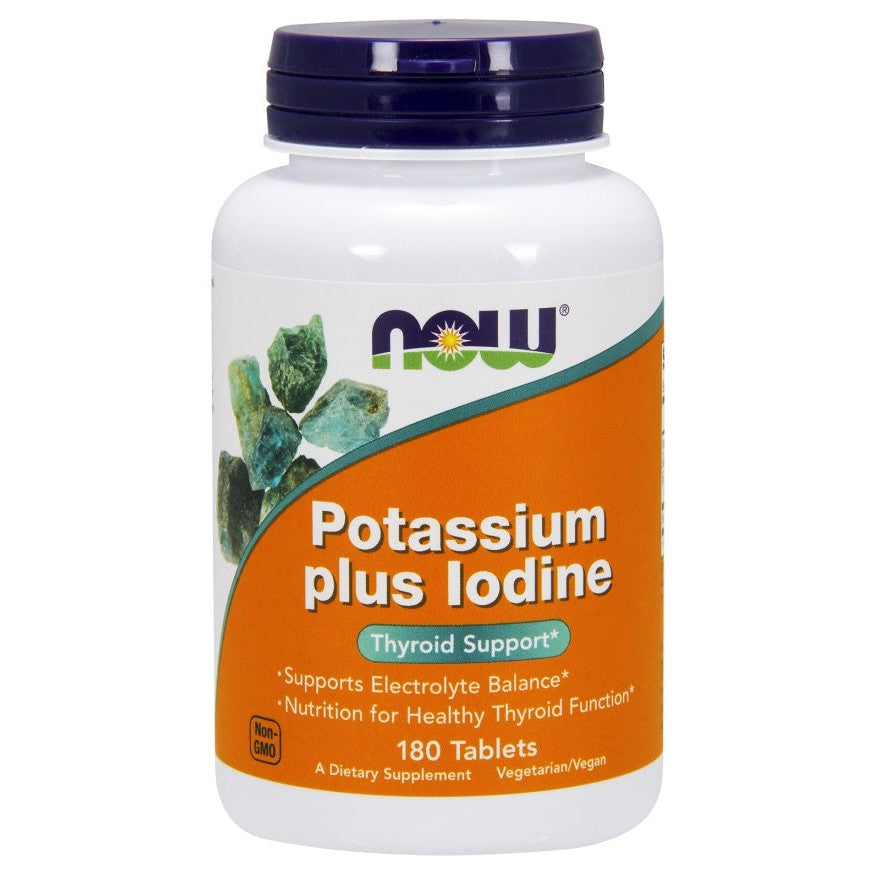 NOW Foods Potassium plus Iodine - 180 tabs