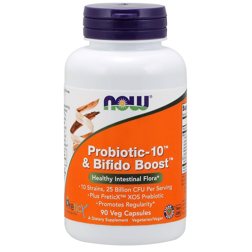NOW Foods Probiotic-10 & Bifido Boost - 90 vcaps