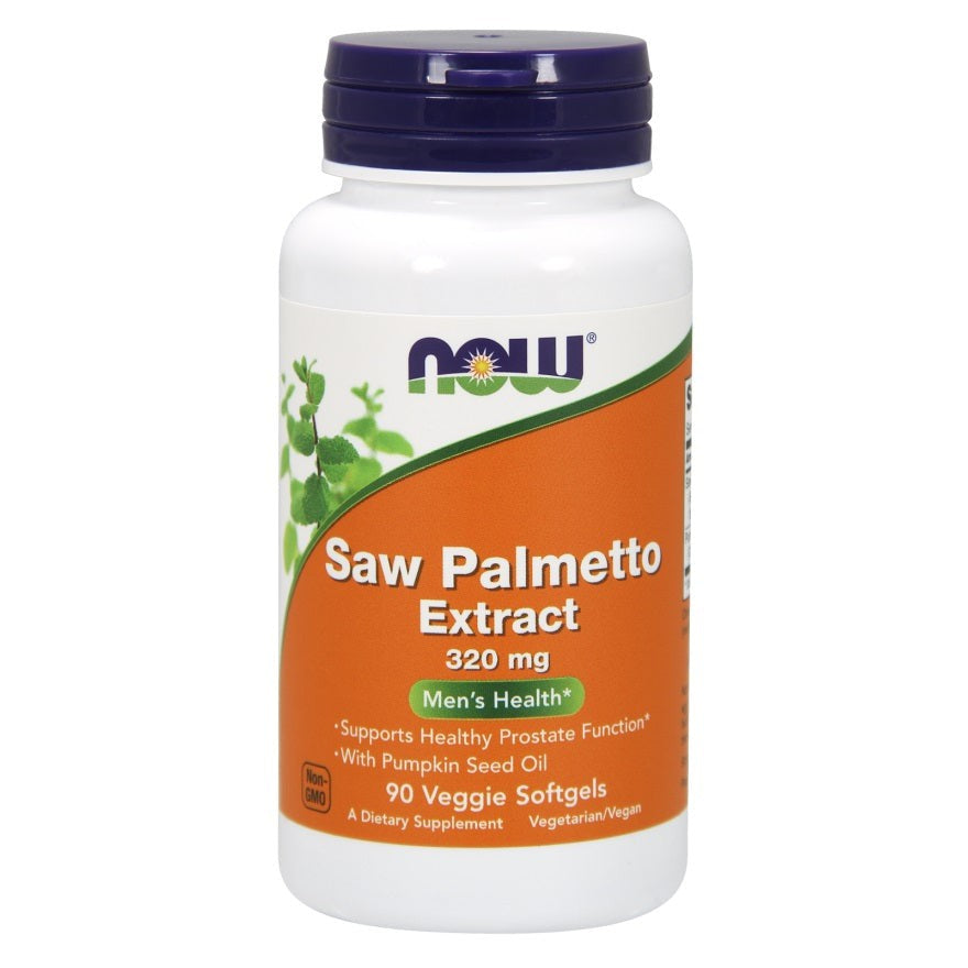 NOW Foods Saw Palmetto Extract with Pumpkin Seed Oil, 320mg - 90 veggie softgels