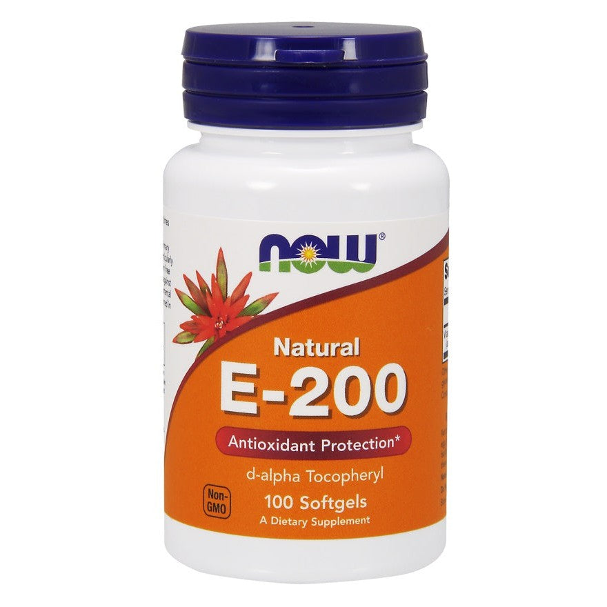 NOW Foods Vitamin E-200, Natural - 100 softgels