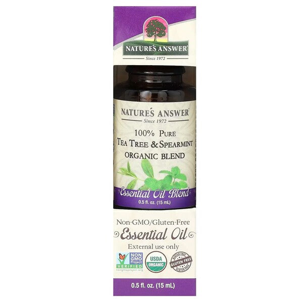 Nature's Answer 100% Pure Tea Tree & Spearmint Blend Essential Oil - 15 ml.