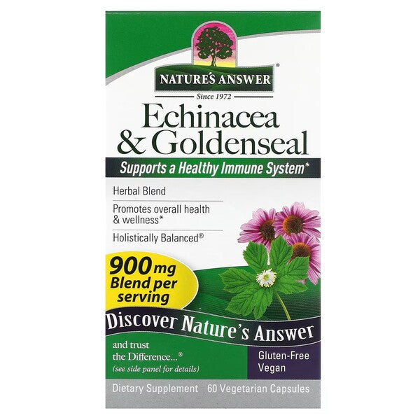 Nature's Answer Echinacea & Goldenseal, Capsules - 60 vcaps