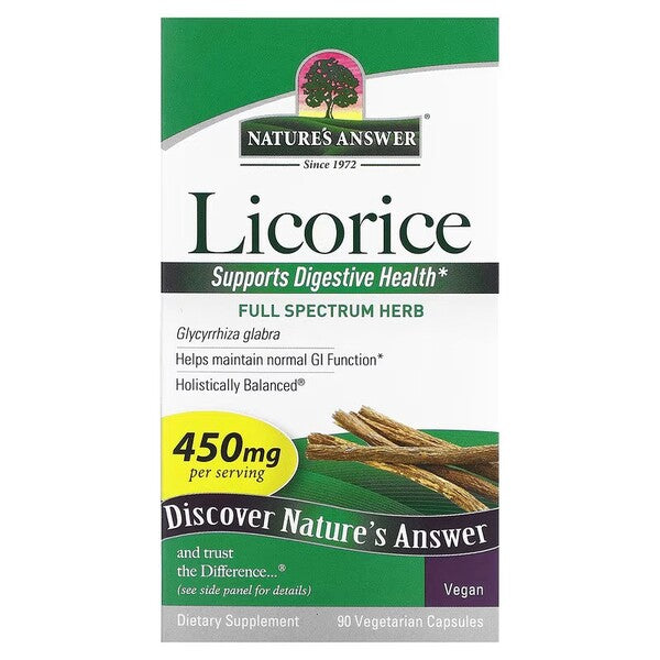 Nature's Answer Licorice Root, 450mg - 90 vcaps
